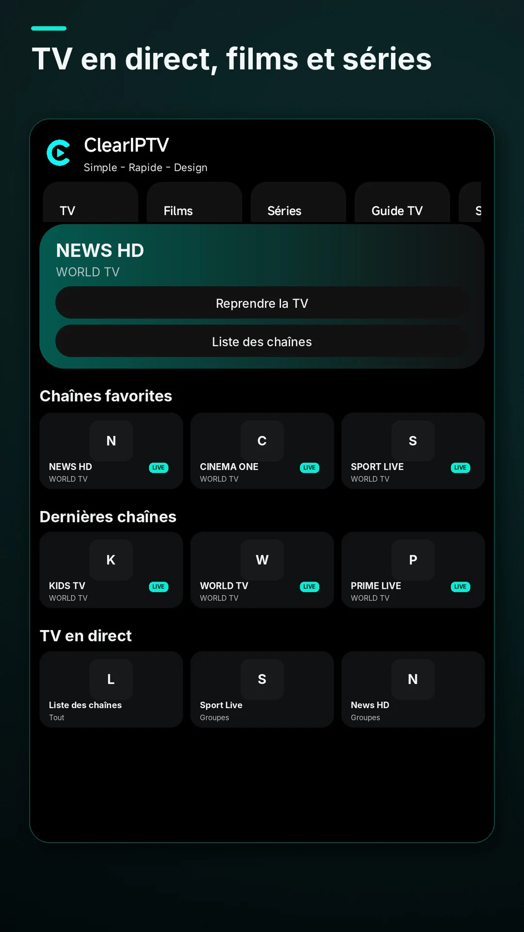 ClearIPTV mobile
