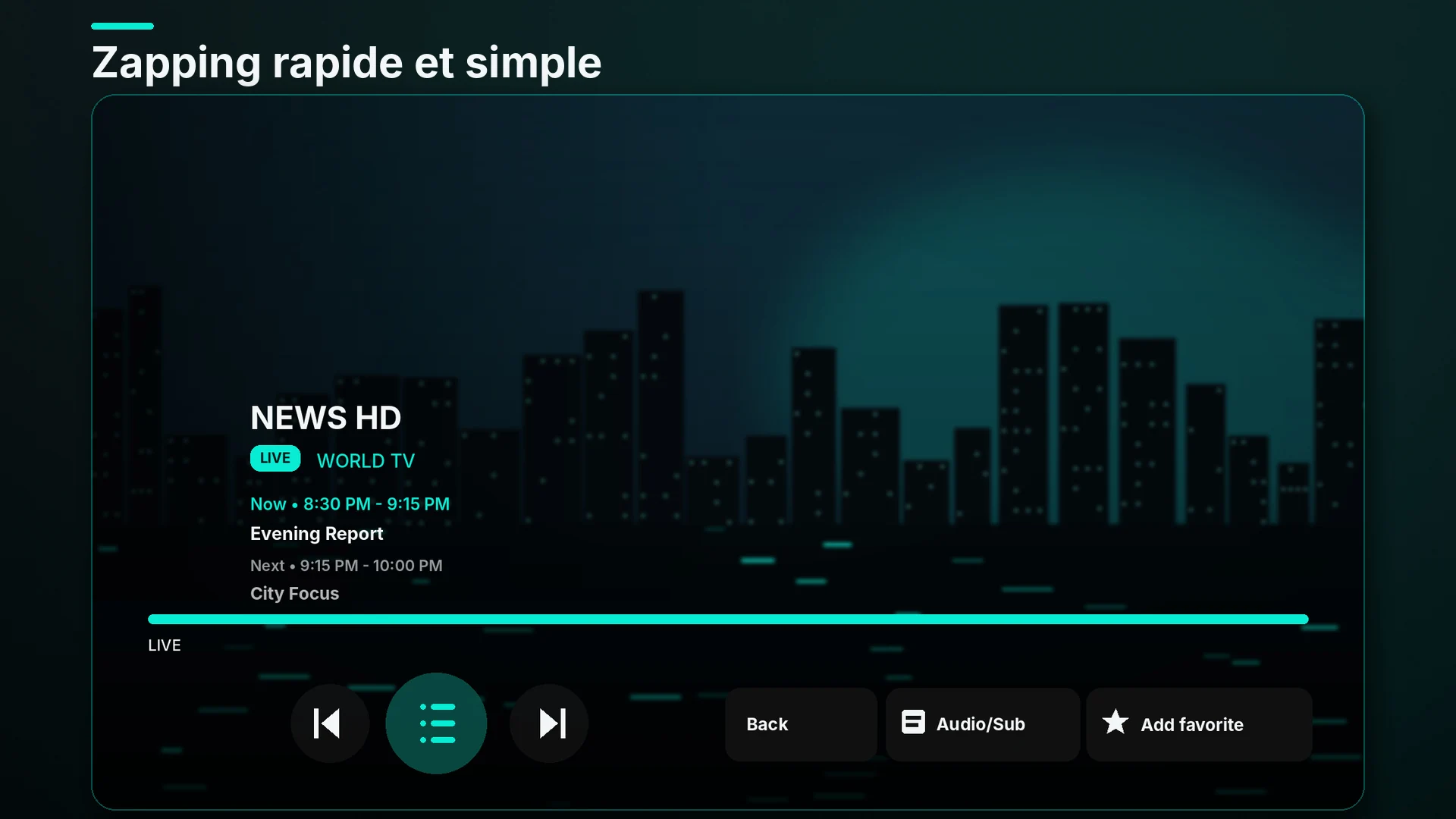 Lecture ClearIPTV sur Android TV